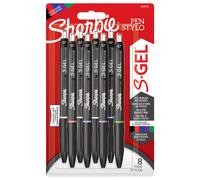 Sharpie S-Gel | Gel Pens | Medium Point (0.7mm) | Assorted Ink Colours | 8 Count