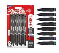 Sharpie S-Gel | Gel Pens | Medium Point (0.7mm) | Assorted Ink Colours | 8 Count
