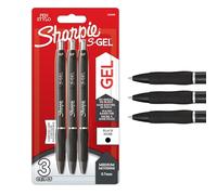 Sharpie S-Gel | Gel Pens | Medium Point (0.7mm) | Black Ink | 3 Count