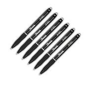 Sharpie S-Gel | Gel Pens | Medium Point (0.7mm) | Black Ink | 6 Count