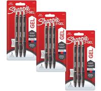 Sharpie S-Gel | Gel Pens | Medium Point (0.7mm) | Black, Red & Blue Ink | 3x 3 Count
