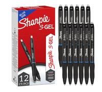 Sharpie S-Gel | Gel Pens | Medium Point (0.7mm) | Blue Ink | 12 Count