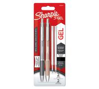 Sharpie S-Gel | Metal Gel Pens | Medium Point (0.7mm) | Steel Grey & Rose Gold | Black Ink | 2 Pens & 2 Gel Pen Refills
