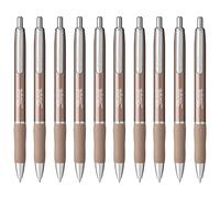 Sharpie S-Gel Pens | Medium Point 0.7mm | Black Ink | Pack of 10 | Metal Barrel Retractable Gel Pens | Rose Gold