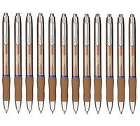 Sharpie S-Gel Stylo Metal Barrel Pens Retractable Blue Ink Champange Colour Medium Point Writing Nib Easy Grip 0.7mm 12 Pack (Blue)