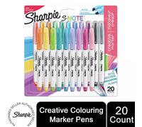 Sharpie S-Note Creative Chisel Tip Markers, Assorted Colours, Pk of 20