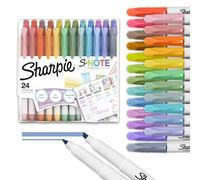 Sharpie S-Note Creative Markers, Highlighters, Assorted Colors, Chisel Tip, 24 Count