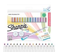Sharpie S-Note Duo Highlighters | Dual Ended Pastel Creative Markers | Bullet & Chisel Tip for HighlightingDrawingJournaling & More | 16 Count