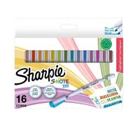 Sharpie S Note Duo Twin Tip Asst PK16 in White Sharpie White