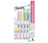 Sharpie S-Note Highlighter Pens | Part Art Marker PenPart Highlighter to DrawWrite & More | Assorted Pastel Colours | Chisel Tip | 4 Count