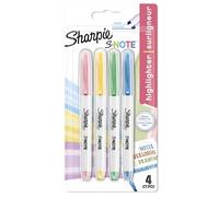 Sharpie S-Note Highlighter Pens | Part Art Marker PenPart Highlighter to DrawWrite & More | Assorted Pastel Colours | Chisel Tip | 4 Count