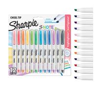 Sharpie S-Note Highlighter Pens | Part Art Marker PenPart Highlighter to DrawWrite & More | Assorted Pastel Colours | Chisel Tip | 12 Count