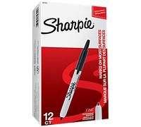 Sharpie S0810840 Permanent Marker Fine Bullet - Black Pack of 12