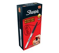 Sharpie S0810840 Retractable Black Pens Box of 12