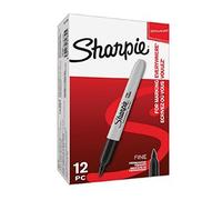 Sharpie S0810930 Fine Black Permanent Pens Box of 12