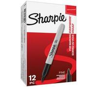 SHARPIE S0810930 MARKER FINE TIP BLK 12PK