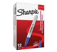 SHARPIE Set of 6 Fine Permanent Markers, Blue