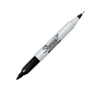 Sharpie S0811100 Marker Twin Tip Black Pack of 12