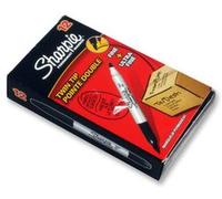 SHARPIE S0811100 MARKER TWIN TIP BLK 12PK