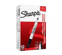 Sharpie S0811100 Twin Tip Black Pens Box of 12