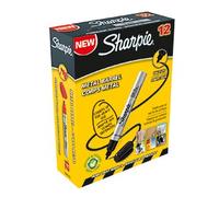 SHARPIE Set of 3 Permanent Markers Metal Small Bullet Tip Blackaa