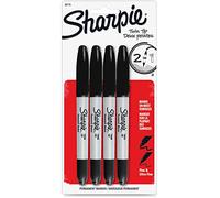 Sharpie Twin-Tip Permanent Markers Black Pack Of 4