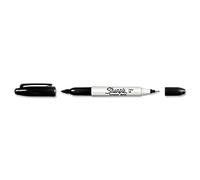 Sharpie Twin-Tip Permanent Marker, Bullet and Ultra Fine Point, Black (32201)
