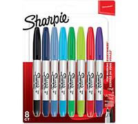 Sharpie Twin Tip Permanent Marker Assorted (Pack of 8) 2065409