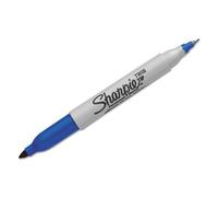 Sharpie Twin-Tip Permanent Marker Fine Point Blue Packs of 2 (Total 2 Pieces)