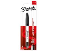 Sharpie 1985877 Permanent Marker, Twin Tip - Black