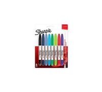 Sharpie Twin Tip Permanent Marker Fine Bullet - 0.9 mm Assorted Non Refillable Pack of 8