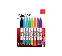 Sharpie Twin Tip Permanent Markers Fine & Ultra-Fine Points Assorted Colours 8 Marker Pens