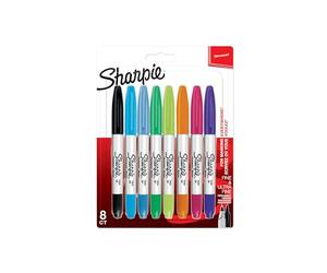 Sharpie Twin Tip Permanent Markers | Fine & Ultra-Fine Points | Assorted Colours | 8 Marker Pens