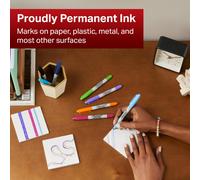 Sharpie Twin Tip Permanent Markers | Fine & Ultra-Fine Points | Black | 12 Count
