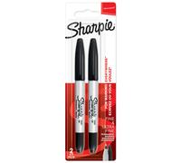 Sharpie Twin Tip Permanent Markers | Fine & Ultra-Fine Points | Black Ink | 2 Ma