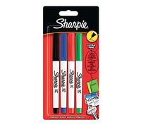 Sharpie Ultra Fine Permanent Marker - Assorted Standard Colours (Pack of 4)