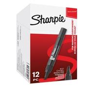 Sharpie W10 Permanent Marker Chisel Tip Black (Pack of 12) S0192652