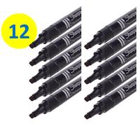 BIC Marking 2300 ECOlutions Permanent Markers - Black, Box of 12