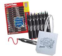 SHARPIE Water based Paint Markers Bullet Tip with Cotton Bag with Print for Colouring Blister of 12 | Drawing & Journaling
