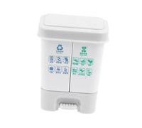 Sharplace 1/12 Garbage Can Diorama Collectible Realistic Miniature Sorting Bucket Model Desktop Ornament Compact Layout Decoration, Light Gray