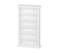 Sharplace 1:12 Scale Dollhouse Bookcase Dollhouse Storage Cabinet Decor Gift Sleek Micro Scene Mini Furniture Mini Bookshelf Model, White