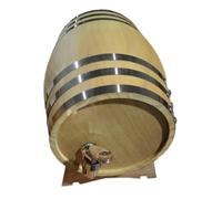 Sharplace 1.5L Oak Aging Barrel Decanter Drinking Bucket with Wooden Stand Wooden Drink Barrel with Spigot for Party Home Entertaining