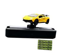 Sharplace 1/64 Car Model Auto Interior Accessories Birthday Gift Decorative Dynamic Car Dashboard Decoration Center Decor, Yellow
