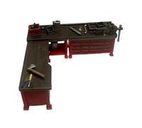 Sharplace 1/64 Diorama Car Repair Workbench Micro Workshop Equipment Scene Decoration Pretend Play Toy Miniature Workbench Display Prop, Style C