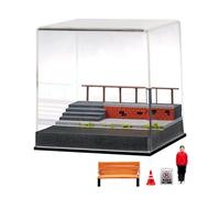 Sharplace 1/64 Model Car Display Case Showcase Garage Collectible Diorama Parking Lot Scene Dustproof Cover for Mini Car Vehicle Decor