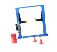 Sharplace 1/64 Scale Diorama Garage Accessories Repair Tool Kit Repair Frame Lift Gantry Oil Drum Scene Model Furniture Model Workshop, Blue Lift