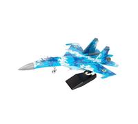 Sharplace 1/72 Russian SU27 Fighter Jet Model Scale Aircraft Decor Educational Tool Airplane Model Mini Plane for Shelf Office Tabletop