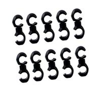 Sharplace 10 Pieces Bike Cable Clasp Brake Cable Clips S Hook Clips Rotatable Guide Clips for Brake Lines PP Construction Easy Installation Enhanced Sta, Black