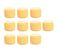 Sharplace 10 Pieces Empty Storage Box for Makeup Cream Gel Jars, Base Box, Cosmetic Box, Sub Bottles, with Lid, Yellow-100g, as described