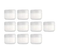 Sharplace 10 Pieces Empty Storage Box for Makeup Cream Gel Jars, Base Box, Cosmetic Box, Sub Bottles, with Lid, Clear-100g, as described